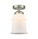 Nouveau One Light Semi-Flush Mount in Brushed Satin Nickel (405|284-1C-SN-G181)