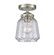Nouveau LED Semi-Flush Mount in Brushed Satin Nickel (405|284-1C-SN-G142-LED)