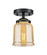 Nouveau LED Semi-Flush Mount in Oil Rubbed Bronze (405|284-1C-OB-G58-LED)