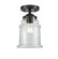 Nouveau One Light Semi-Flush Mount in Oil Rubbed Bronze (405|284-1C-OB-G182)