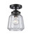 Nouveau LED Semi-Flush Mount in Oil Rubbed Bronze (405|284-1C-OB-G142-LED)