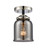 Nouveau One Light Semi-Flush Mount in Black Polished Nickel (405|284-1C-BPN-G53)