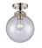 Nouveau LED Semi-Flush Mount in Black Polished Nickel (405|284-1C-BPN-G204-8-LED)