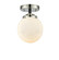 Nouveau One Light Semi-Flush Mount in Black Polished Nickel (405|284-1C-BPN-G201-6)