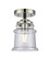 Nouveau One Light Semi-Flush Mount in Black Polished Nickel (405|284-1C-BPN-G184S)
