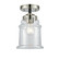 Nouveau LED Semi-Flush Mount in Black Polished Nickel (405|284-1C-BPN-G182-LED)