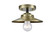 Nouveau LED Semi-Flush Mount in Black Antique Brass (405|284-1C-BAB-M4-AB-LED)