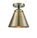 Nouveau LED Semi-Flush Mount in Black Antique Brass (405|284-1C-BAB-M13-AB-LED)