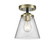 Nouveau LED Semi-Flush Mount in Black Antique Brass (405|284-1C-BAB-G62-LED)