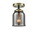 Nouveau LED Semi-Flush Mount in Black Antique Brass (405|284-1C-BAB-G53-LED)
