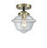 Nouveau LED Semi-Flush Mount in Black Antique Brass (405|284-1C-BAB-G532-LED)