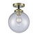 Nouveau LED Semi-Flush Mount in Black Antique Brass (405|284-1C-BAB-G202-8-LED)