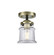 Nouveau One Light Semi-Flush Mount in Black Antique Brass (405|284-1C-BAB-G182S)
