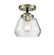 Nouveau One Light Semi-Flush Mount in Black Antique Brass (405|284-1C-BAB-G172)