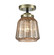 Nouveau LED Semi-Flush Mount in Black Antique Brass (405|284-1C-BAB-G146-LED)