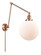 Franklin Restoration One Light Swing Arm Lamp in Antique Copper (405|238-AC-G201-10)