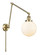 Franklin Restoration One Light Swing Arm in Antique Brass (405|238-AB-G201-8)