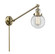 Franklin Restoration One Light Swing Arm in Antique Brass (405|237-AB-G202-6)