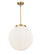 Essex Three Light Pendant in Brushed Brass (405|221-3S-BB-G201-16)