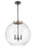 Essex Three Light Pendant in Black Antique Brass (405|221-3S-BAB-G124-18)