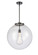 Essex One Light Pendant in Matte Black (405|221-1S-BK-G204-18)