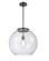 Essex LED Pendant in Matte Black (405|221-1S-BK-G124-16-LED)