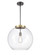 Essex One Light Pendant in Black Antique Brass (405|221-1S-BAB-G122-16)