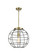 Essex One Light Pendant in Antique Brass (405|221-1S-AB-CE-16-BK)