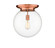 Essex One Light Flush Mount in Antique Copper (405|221-1F-AC-G202-14)
