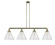 Franklin Restoration Four Light Island Pendant in Antique Brass (405|214-AB-G44-L)