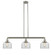 Franklin Restoration Three Light Island Pendant in Brushed Satin Nickel (405|213-SN-G72)