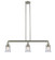 Franklin Restoration Three Light Island Pendant in Brushed Satin Nickel (405|213-SN-G184S)