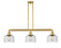 Franklin Restoration Three Light Island Pendant in Satin Gold (405|213-SG-G74)