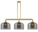 Franklin Restoration Three Light Island Pendant in Satin Gold (405|213-SG-G73-L)