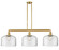 Franklin Restoration Three Light Island Pendant in Satin Gold (405|213-SG-G72-L)
