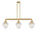 Franklin Restoration Three Light Island Pendant in Satin Gold (405|213-SG-G664-7)