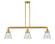 Franklin Restoration LED Island Pendant in Satin Gold (405|213-SG-G62-LED)