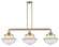 Franklin Restoration Three Light Island Pendant in Satin Gold (405|213-SG-G542)