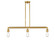Franklin Restoration Three Light Island Pendant in Satin Gold (405|213-SG)