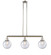 Franklin Restoration Three Light Island Pendant in Polished Nickel (405|213-PN-G204-8)