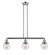 Franklin Restoration Three Light Island Pendant in Polished Nickel (405|213-PN-G204-6)