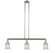 Franklin Restoration Three Light Island Pendant in Polished Nickel (405|213-PN-G184S)