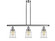 Franklin Restoration Three Light Island Pendant in Polished Nickel (405|213-PN-G182)