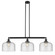 Franklin Restoration Three Light Island Pendant in Matte Black (405|213-BK-G74-L)