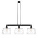Franklin Restoration Three Light Island Pendant in Matte Black (405|213-BK-G713-L)