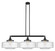 Franklin Restoration Three Light Island Pendant in Matte Black (405|213-BK-G694-16)