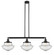 Franklin Restoration Three Light Island Pendant in Matte Black (405|213-BK-G544)