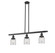 Franklin Restoration Three Light Island Pendant in Matte Black (405|213-BK-G52)