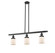 Franklin Restoration Three Light Island Pendant in Matte Black (405|213-BK-G51)