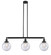 Franklin Restoration Three Light Island Pendant in Matte Black (405|213-BK-G204-8)